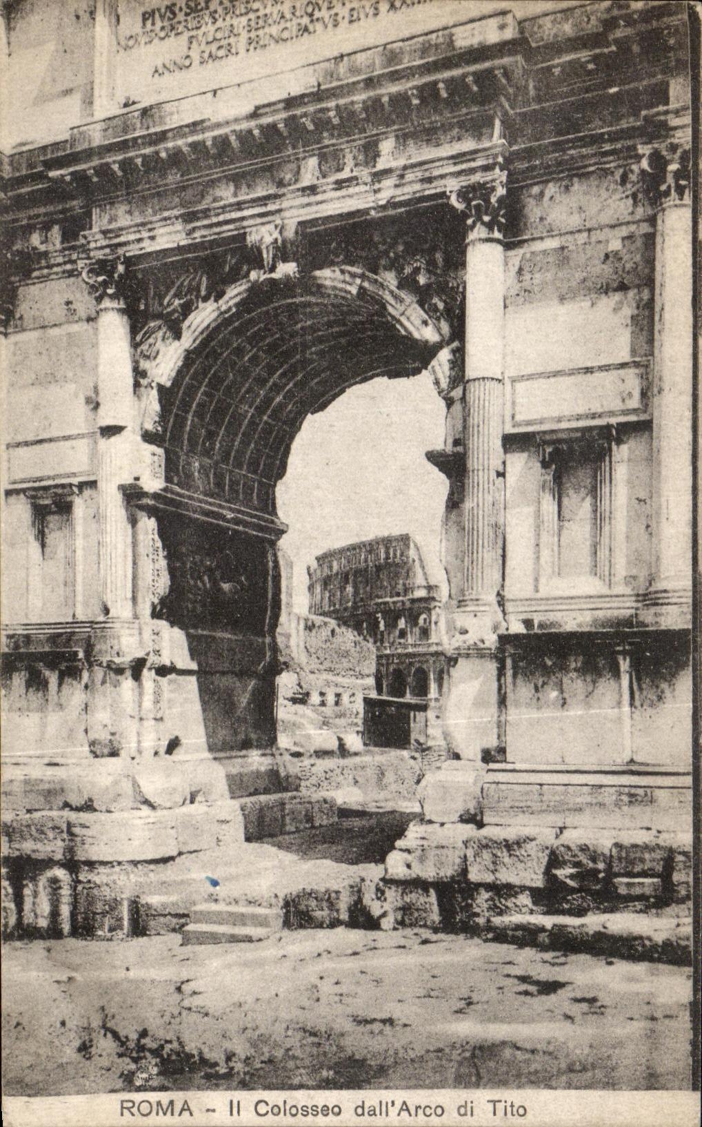 CPA Roma Colosseo dall Arco Di Tito 