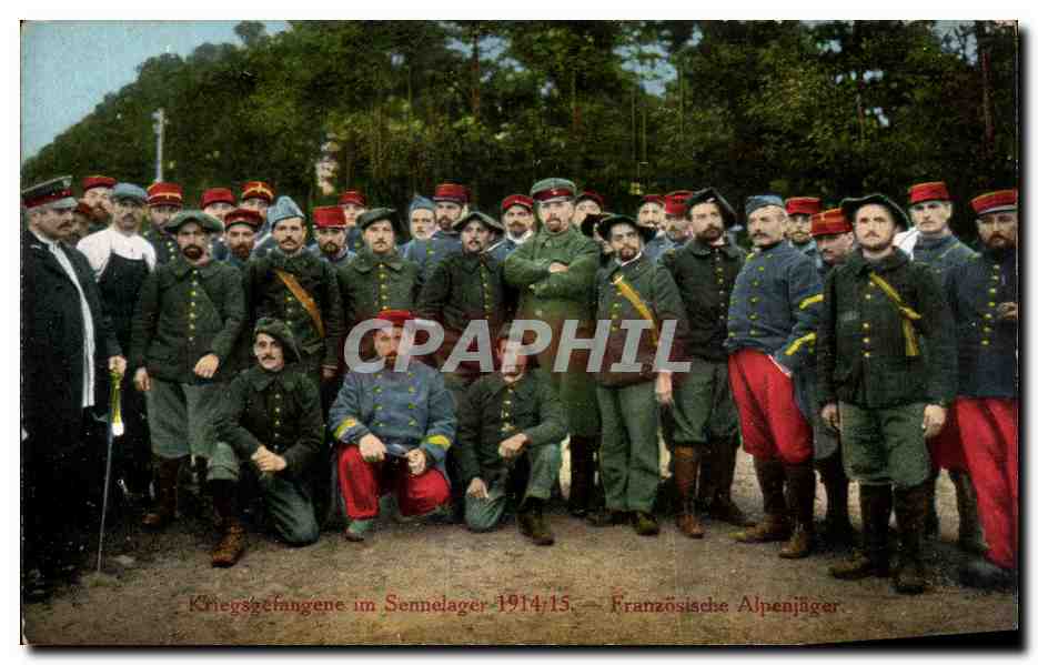 CPA Kriegsgefangene Im Sennalager Franzosische Alpenjager 