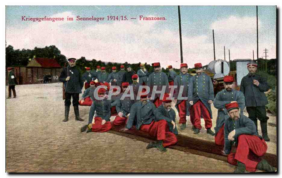 CPA Kriegsgefangene Im Sennalager Franzosen Militaria 