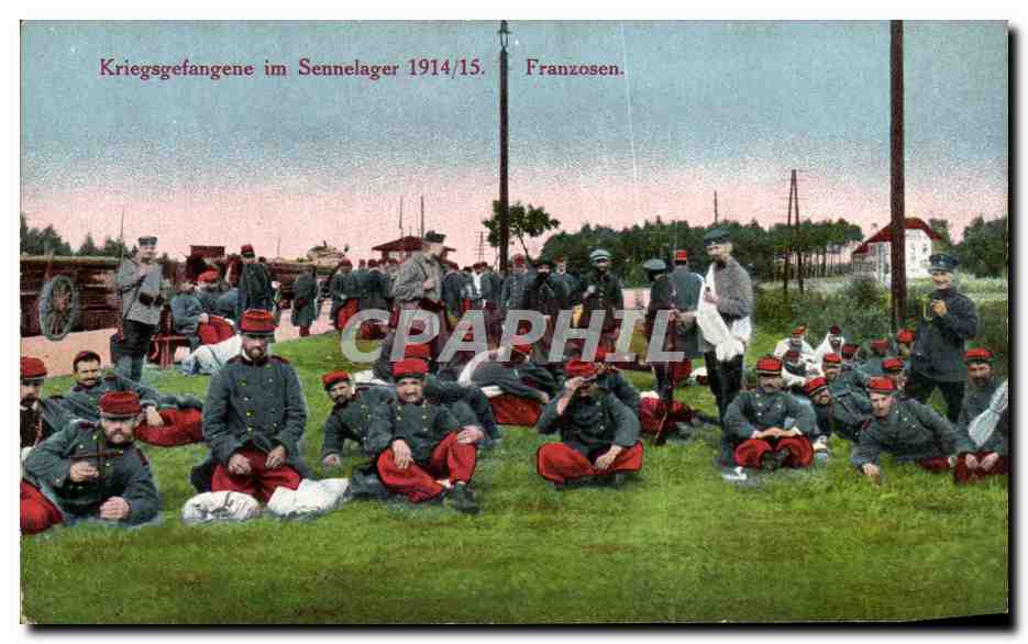 CPA Kriegsgefangene Im Sennalager Franzosen Militaria