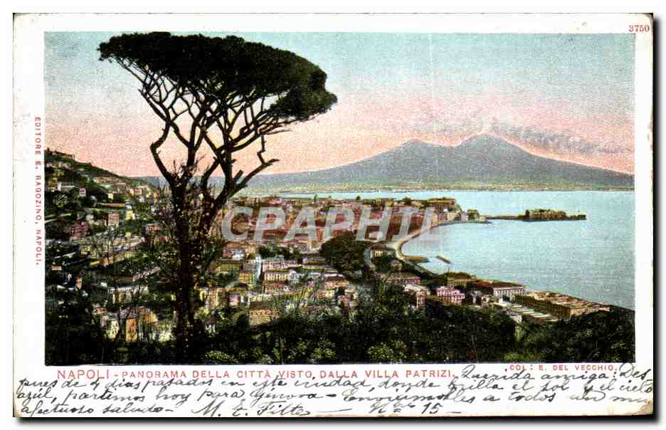 CPA Napoli Panorama Della Citta Visto Dalla Villa Patrizi 