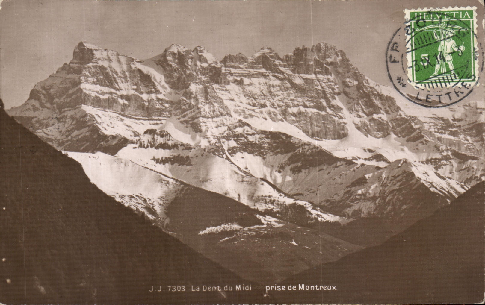 CPA La Dent Du Midi Prise De Montreux
