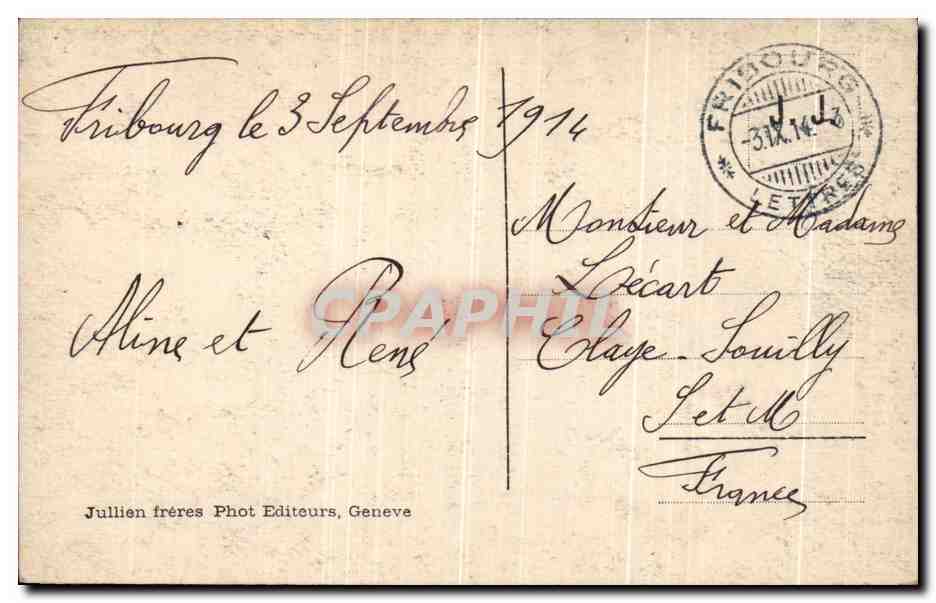 CPA La Dent Du Midi Prise De Montreux — Rückseite