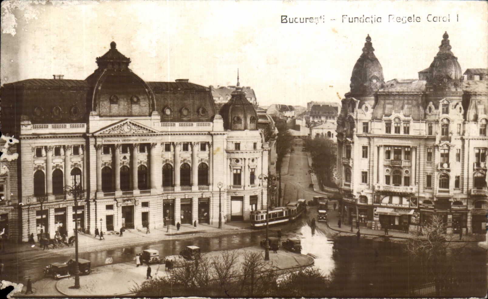 CPA Bucuresti Fundatia Fegele Carol I Roumanie 