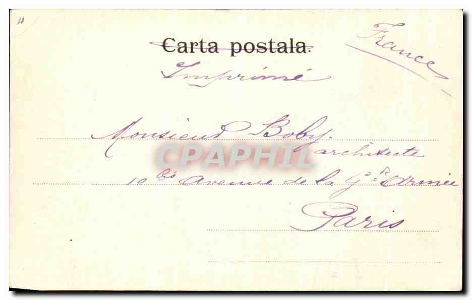 CPA Castelul Pelisor Sinaia Roumanie Matheescu  — Rückseite