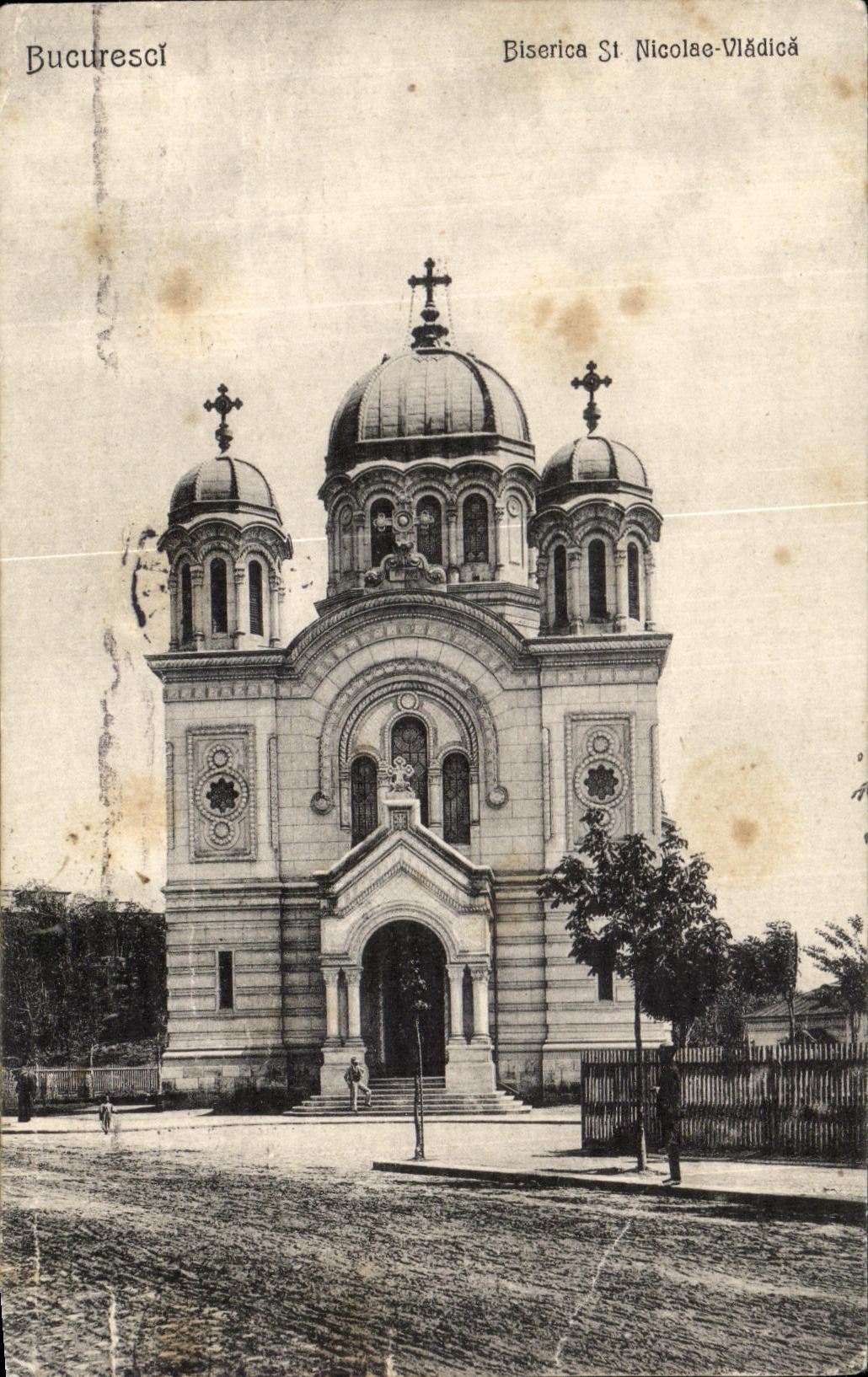 CPA Bucuresci Biserica St Nicoise Vladivca Roumanie