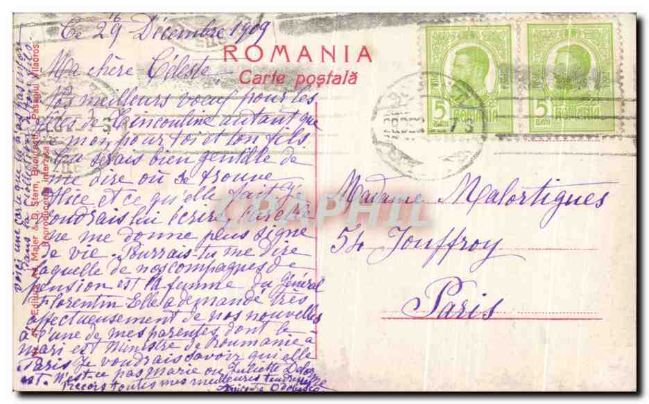 CARTE PHOTO Romania Roumanie Femme District d Arges — Verso
