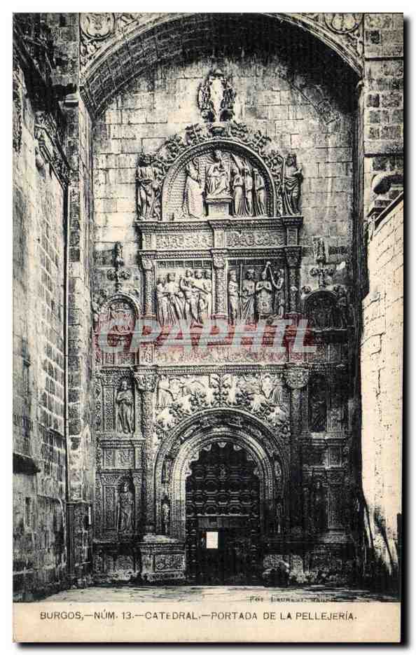 Burgos — Kathedrale — Portada de la Pellejería — N° 13 — Verleger: Fot. Laurent, Madrid