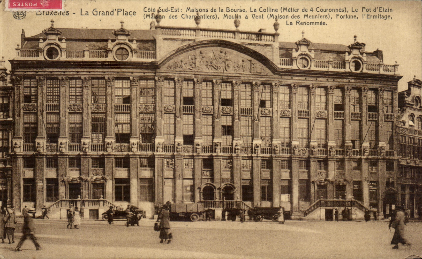 CPA Bruxelles La Grand Place Cote sud est Maison de la Bourse La Colline