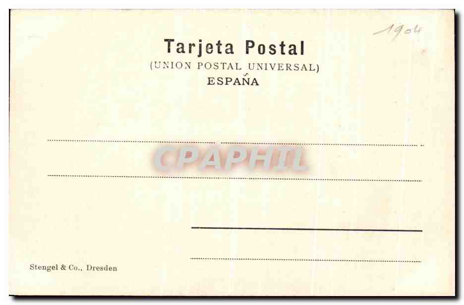 CPA Cordoba Paseo del Gran Capitan — Rückseite