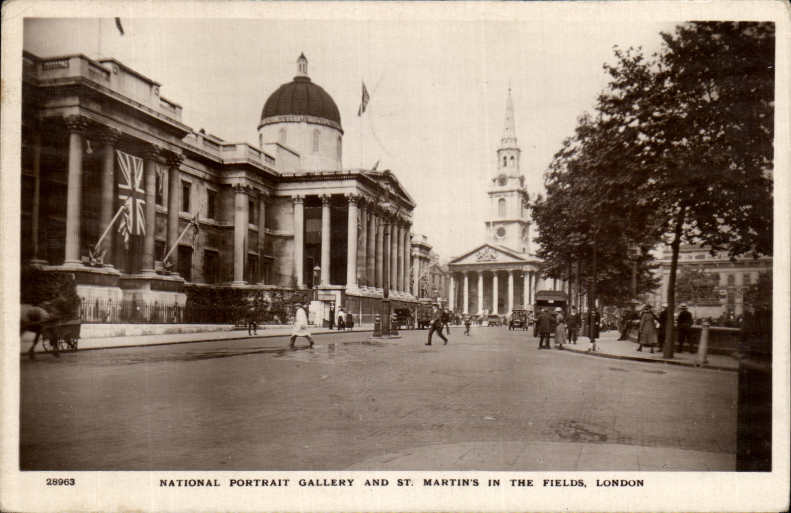 CPA National Portrait Gallery and St Martins in the Fields London