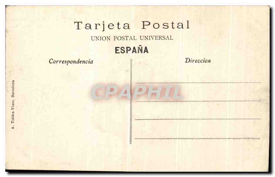 CPA Barcelona Audiencia Detalle del Patio de los Naranjos — Verso