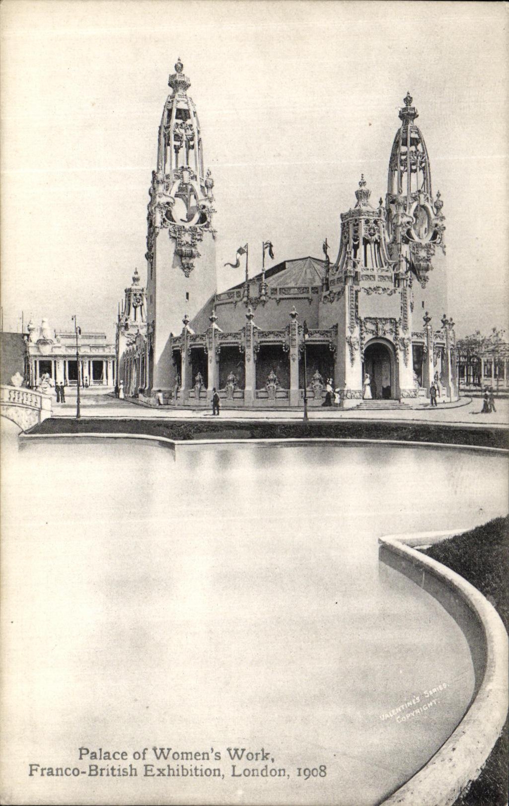 CPA Palace Of Women s Work Franco British Exhibition London 1908