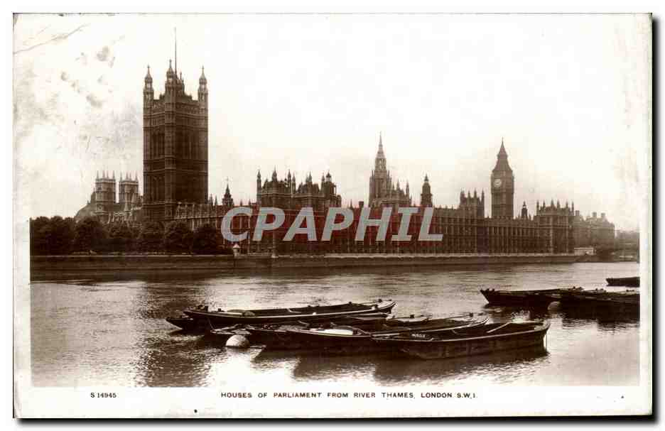 CPA London Houses of Parliament from the Thames River
