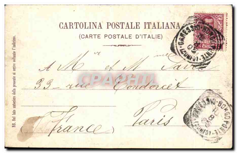 CPA Turin Chateau Du Valentino  — Rückseite