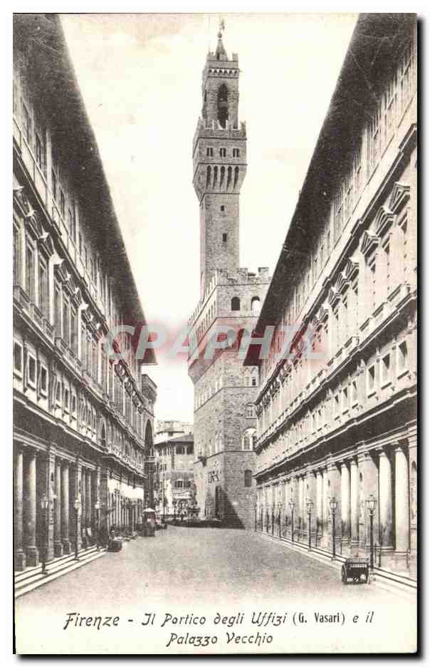 CPA Firenze Hi Portico Degli Uffizi Palazo Vecchio 
