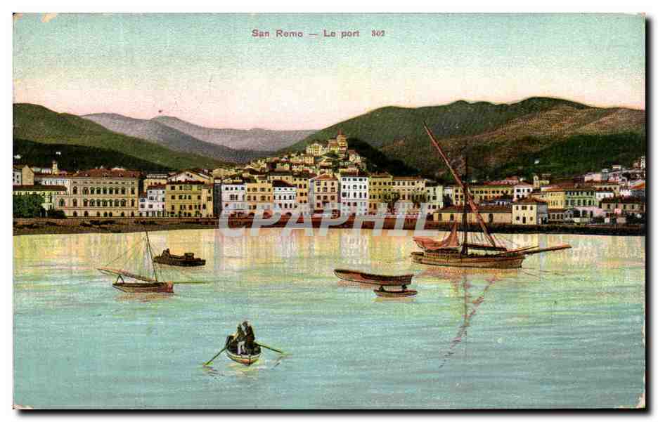 CPA San Remo Le Port Bateau