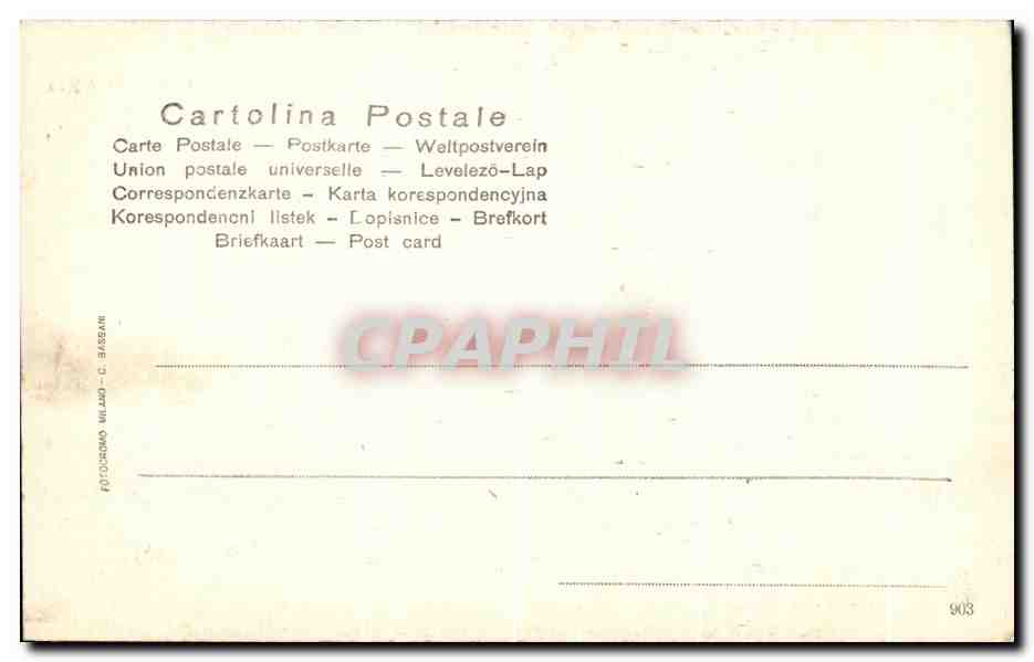CPA Milano Teatro Alla Scala Danseuses — Verso