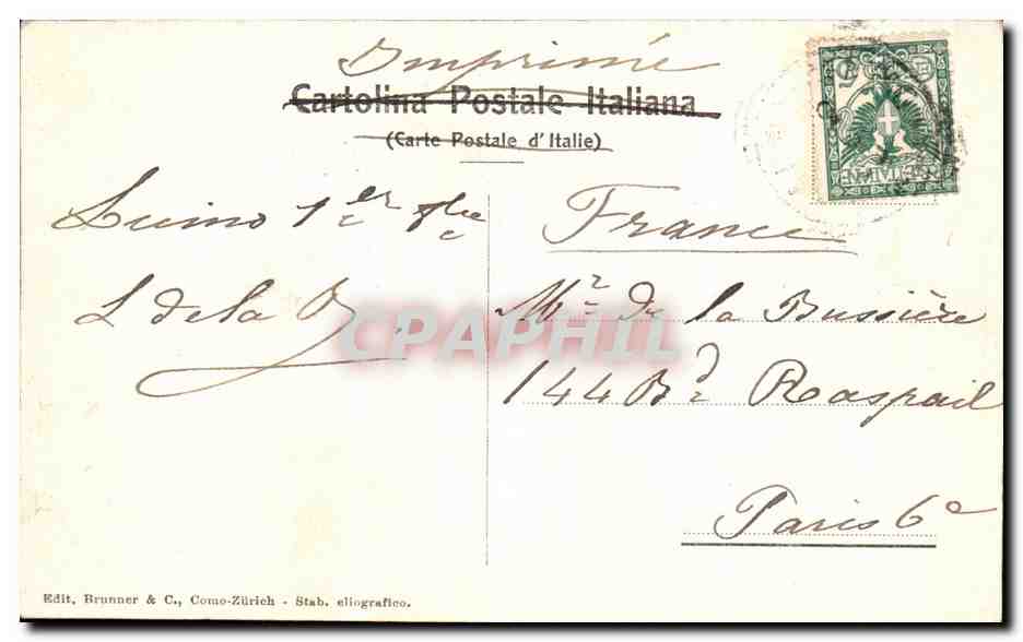 CPA Isala Bella Chiesa Ed Albergo  — Rückseite