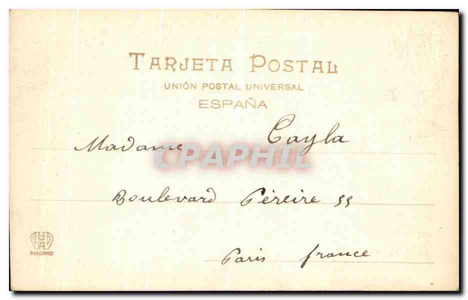 CPA San Sebastian Real Casa De Campo  — Rückseite