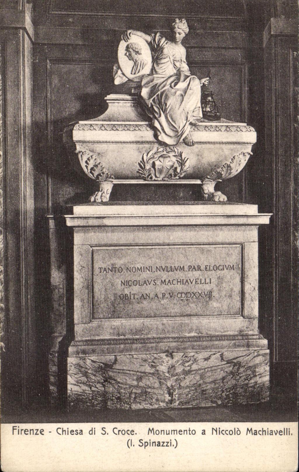 CPA Firenze Chiesa Di S Croce Monumento niccolo Machiavelli 