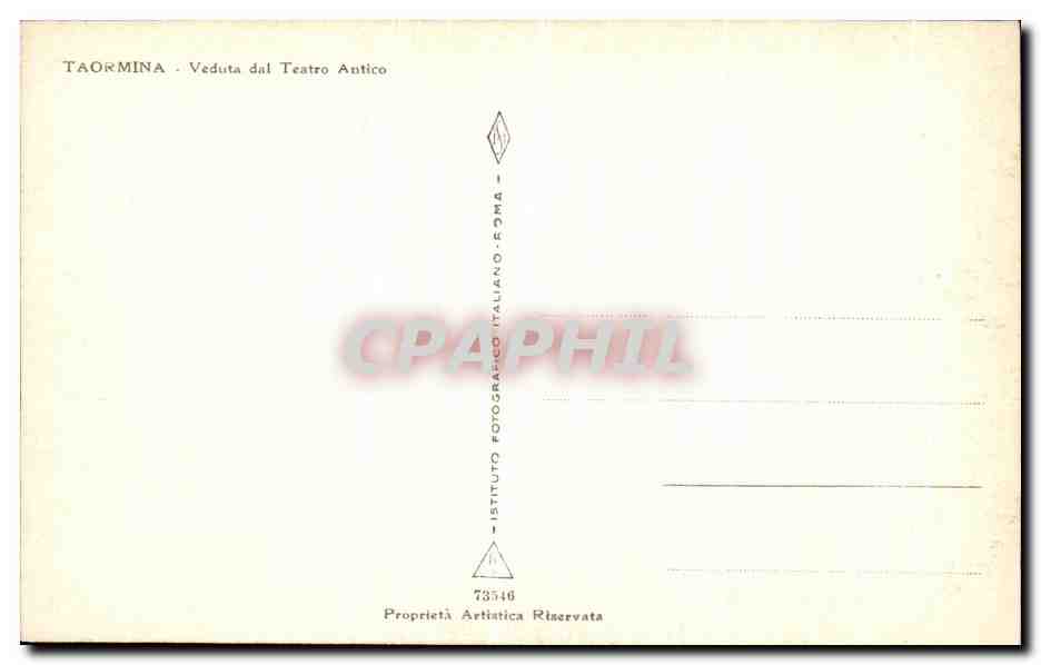 CPA Taormina Veduta Dal teatro Antico  — Rückseite