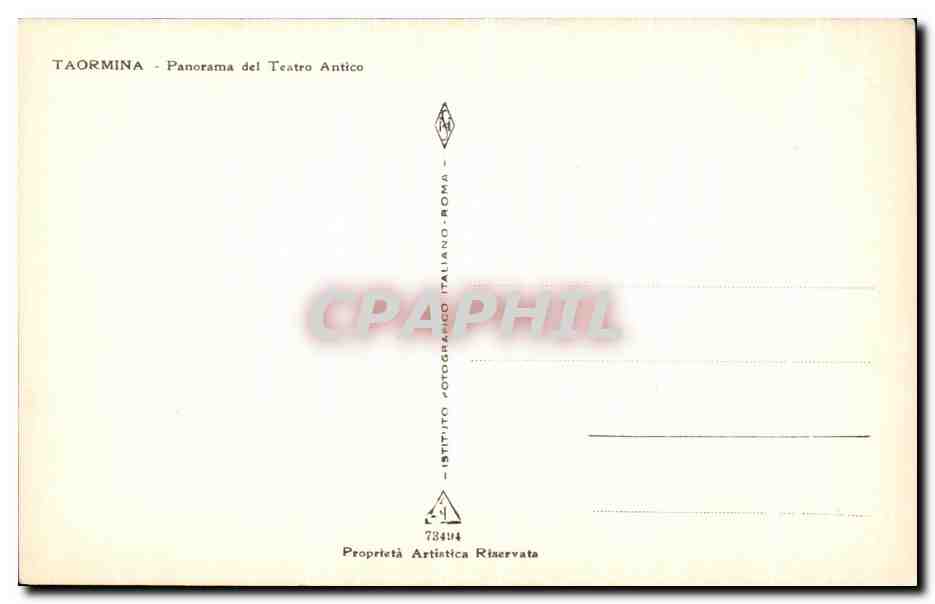 CPA Taormina Veduta Dal teatro Antico  — Rückseite