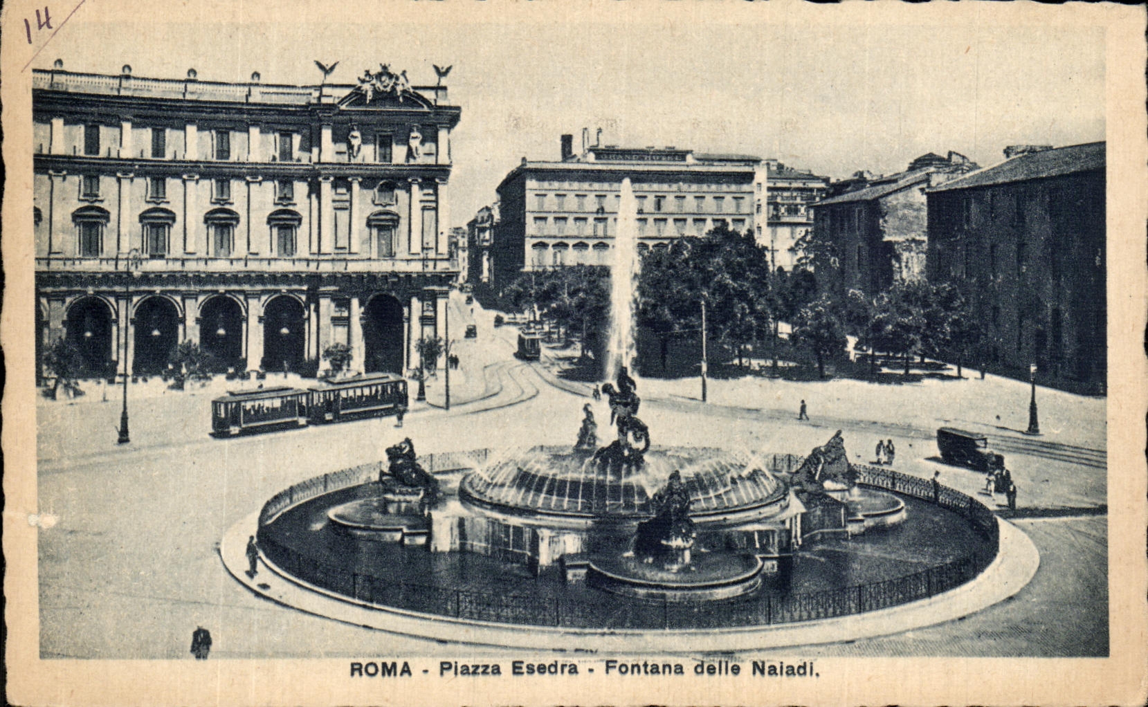 CPA Roma Plazza Esedra Fontana Della Naiadi 