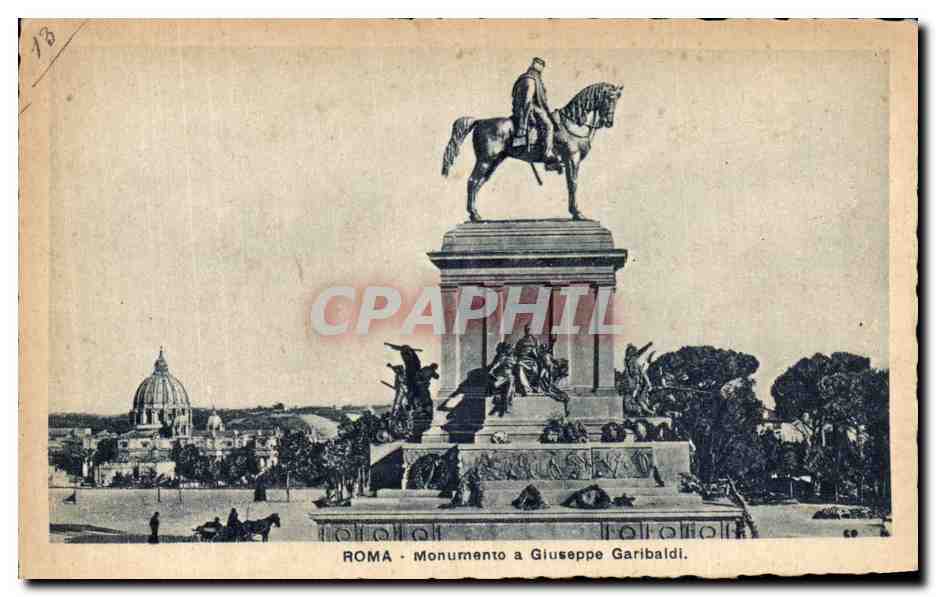 CPA Roma Monumento A Gluseppe Garibaldi 