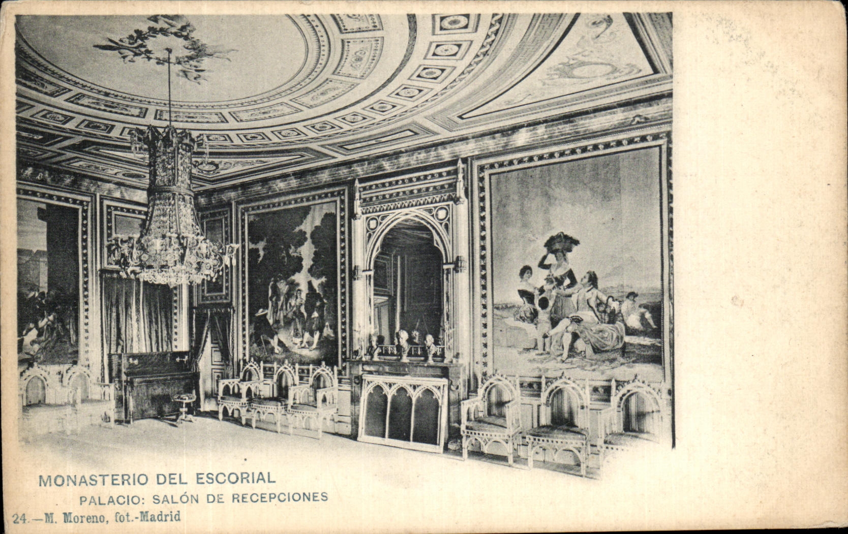 CPA Monasterio Del Escorial Palacio Salon de Recepciones
