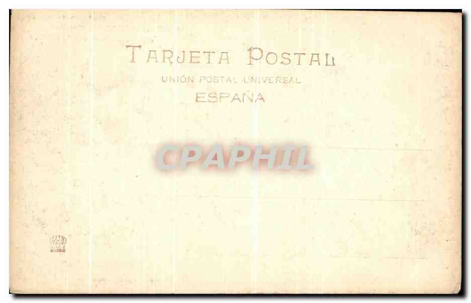 CPA Monasterio Del Escorial Palacio Salon de Recepciones — Back