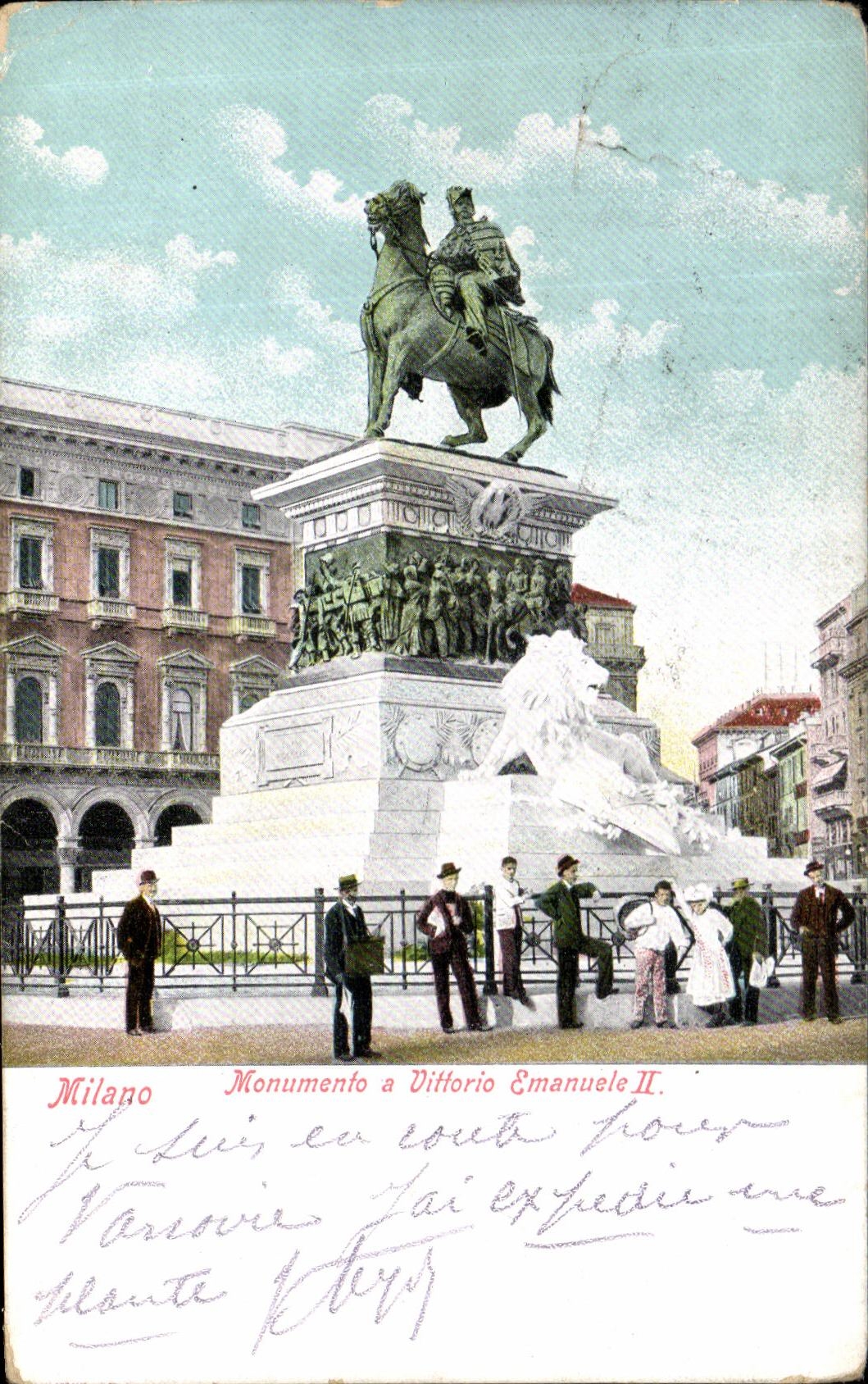 CPA Milano Monumento A Vittorio Emanuele II