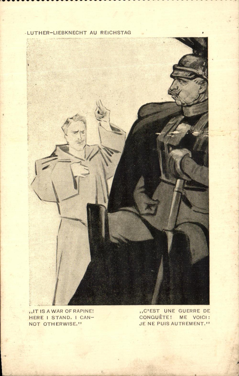 CPA Luther Liebknecht Au Reichstag 