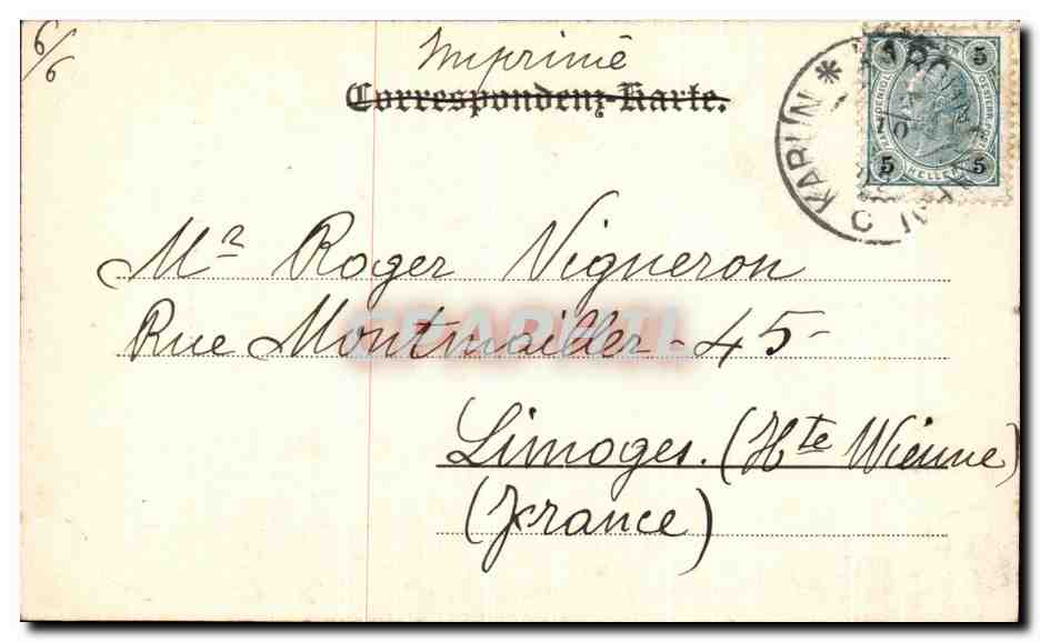 CPA Prag Kinstuhr am Alstadter Rathaus  — Rückseite