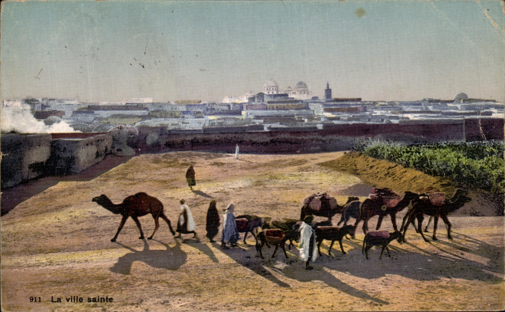 CPA La Ville Sainte Jerusalem Chameaux