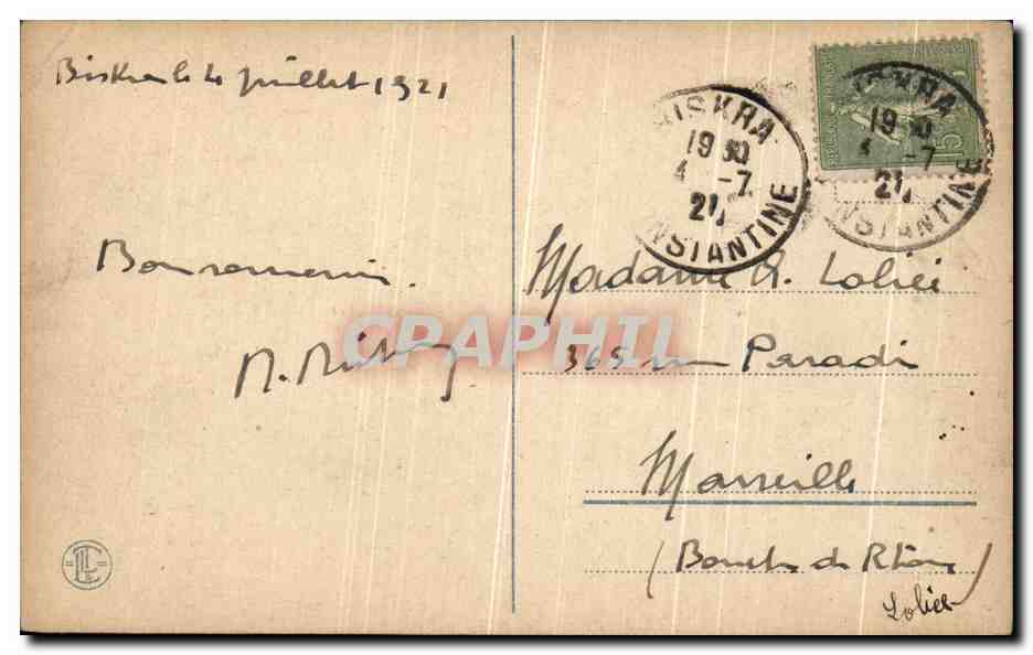 CPA La Ville Sainte Jerusalem Chameaux — Back