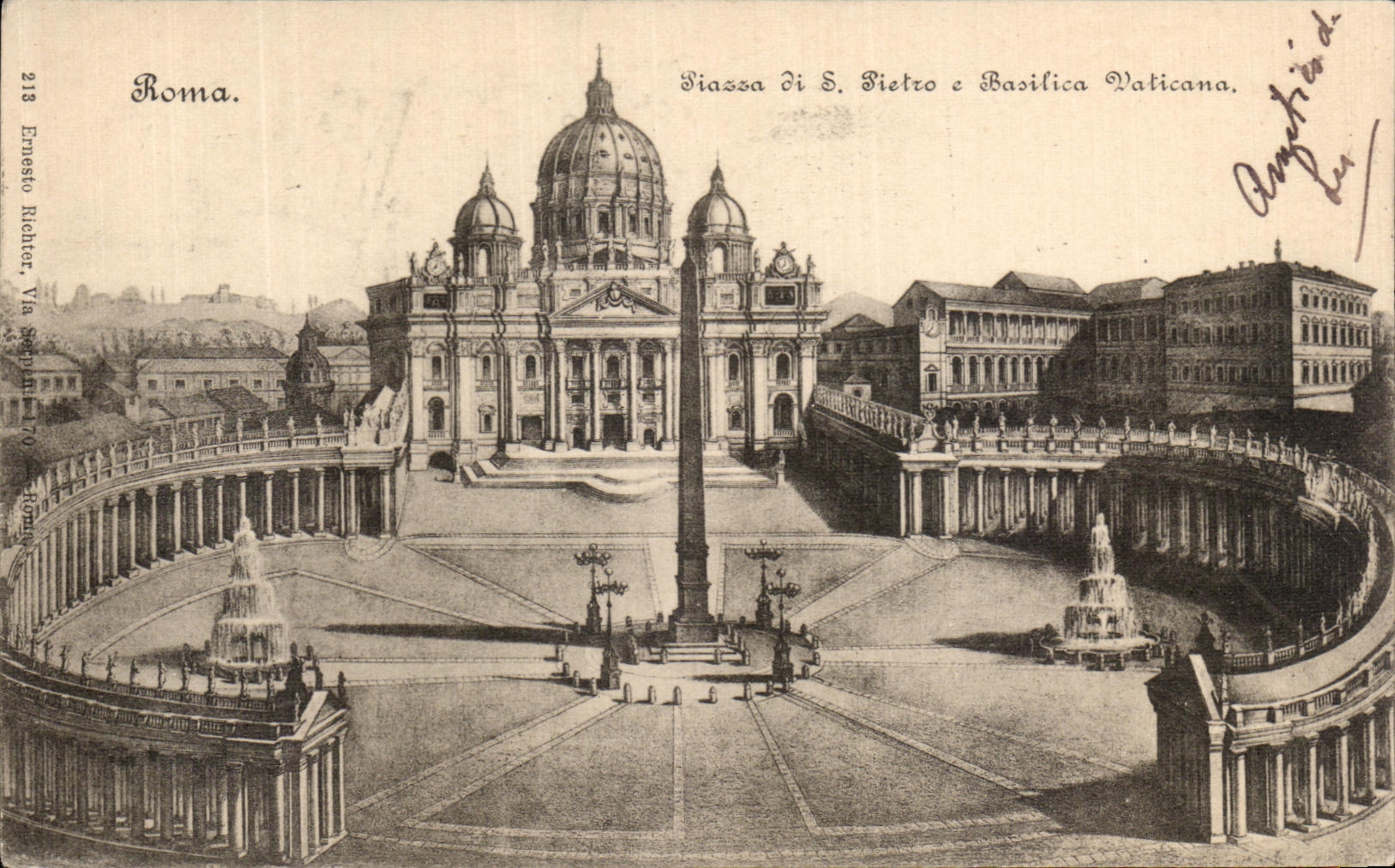 CPA Roam Piazza diu s Pietro Basilica Vaticana