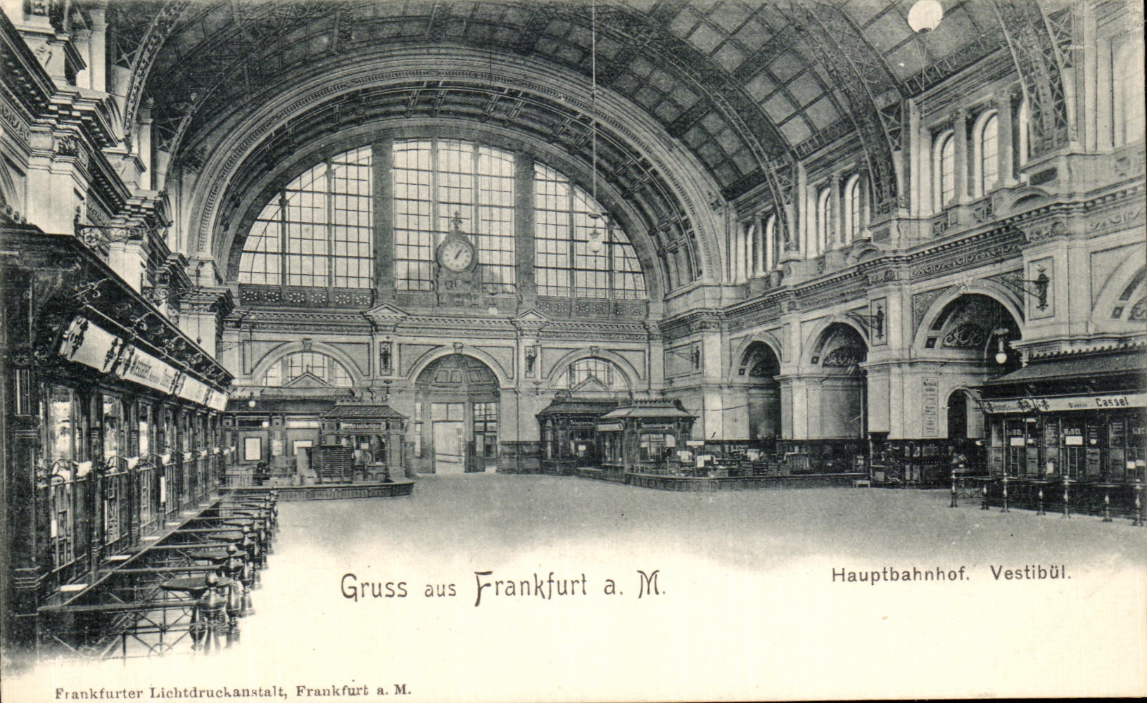 CPA Gruss aus Frankfurt Hauptbahnof Vestibul
