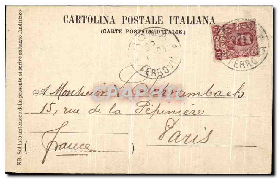 CPA Roma Tribuna della Basilica — Rückseite