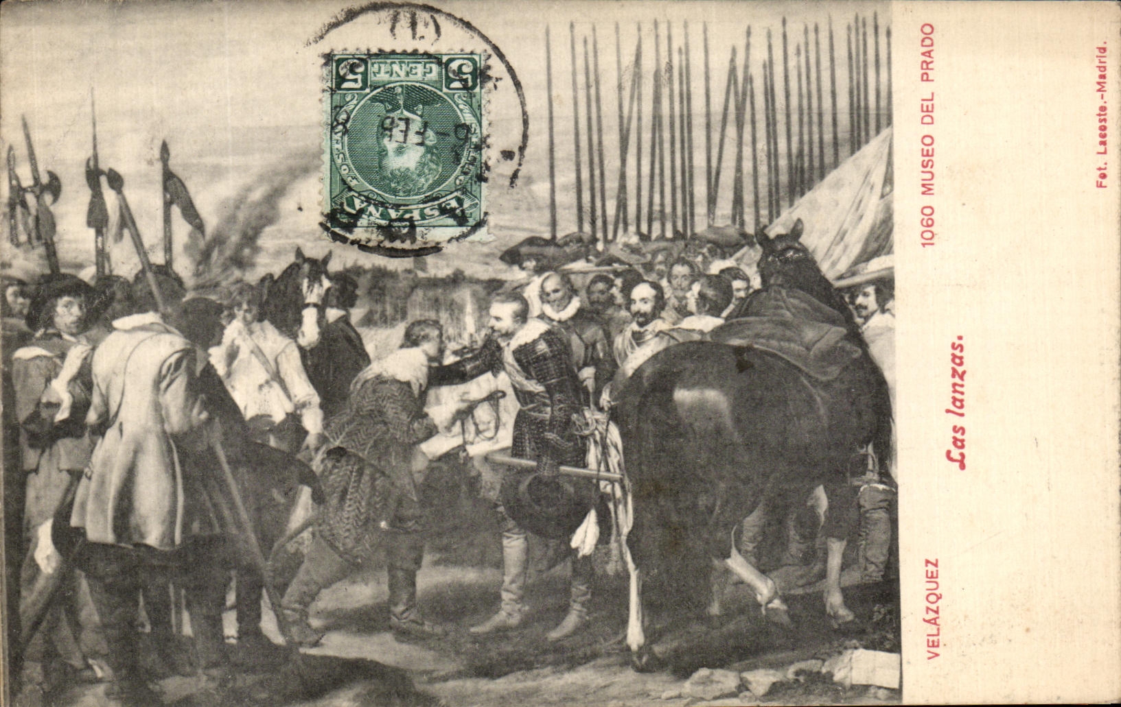 Les lances — Peinture de Velázquez — Éditeur Lzezto-Madrid, n° 1060