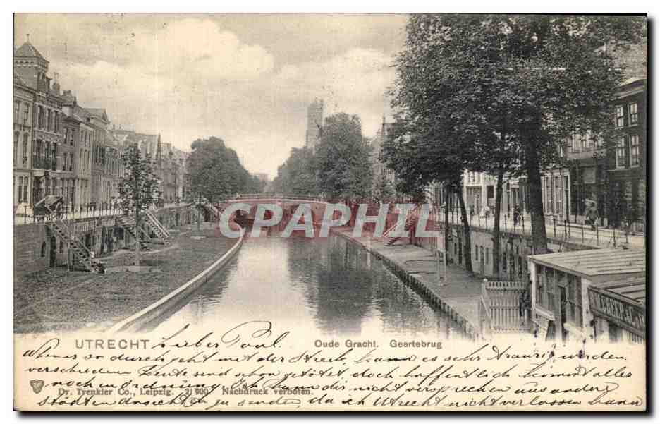CPA Oude Gracht Geertebrug Utrecht 