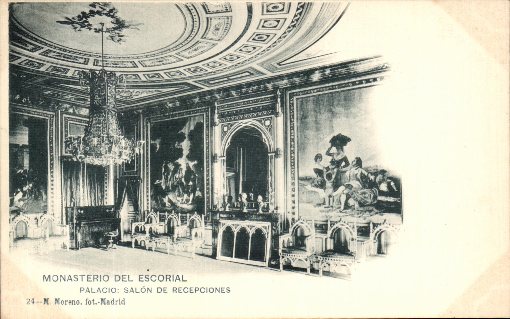 CPA Monasterio Del Escorial Palacio Salon De Recepciones