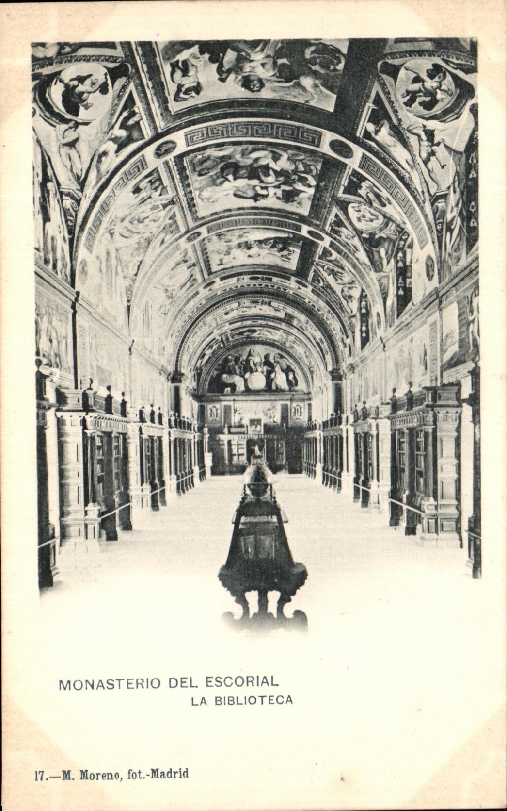 CPA Monasterio Del Escorial La Biblioteca Bibliotheque 