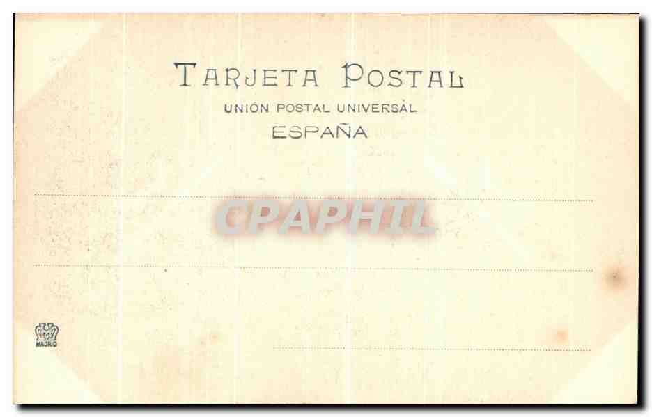 CPA Monasterio Del Escorial La Biblioteca Bibliotheque  — Rückseite
