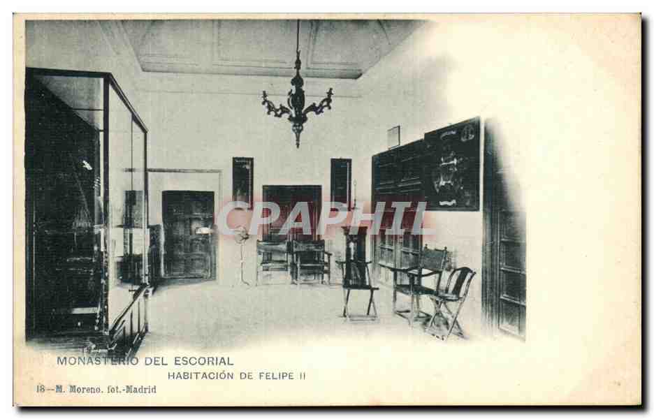 CPA Monasterio Del Escorial Habitacion De Felipe II