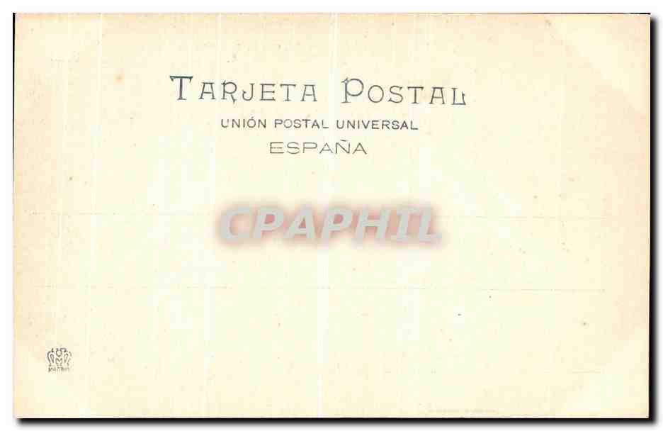 CPA Monasterio Del Escorial Pateon De Los Reyes — Back