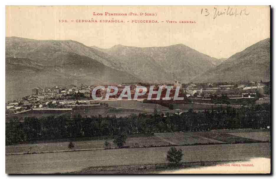 CPA Cerdana Espanola Puigcerda Vista generale