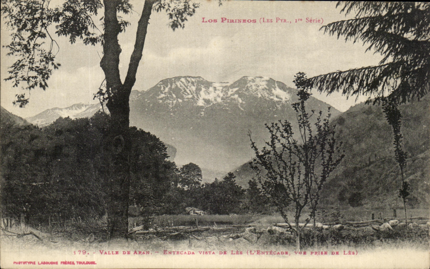 Valle de Aran — Vue de l'Entécade — Phototype Labouche Frères, Toulouse, 179
