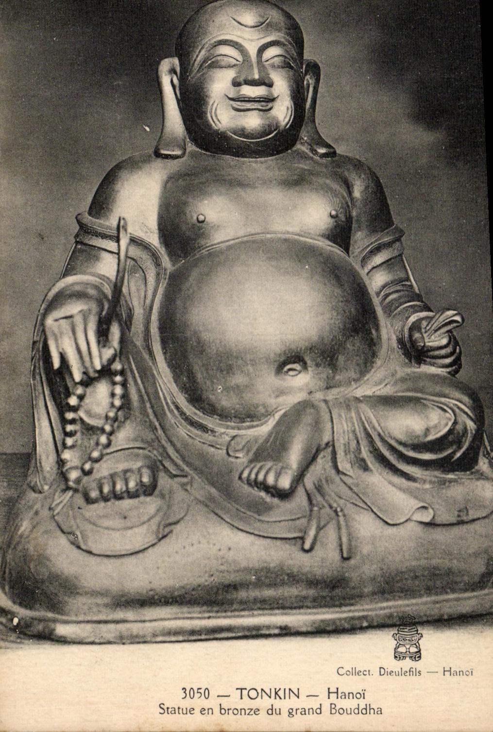 CPA Tonkin Hanoi Statue en Bronze du Grand Bouddha