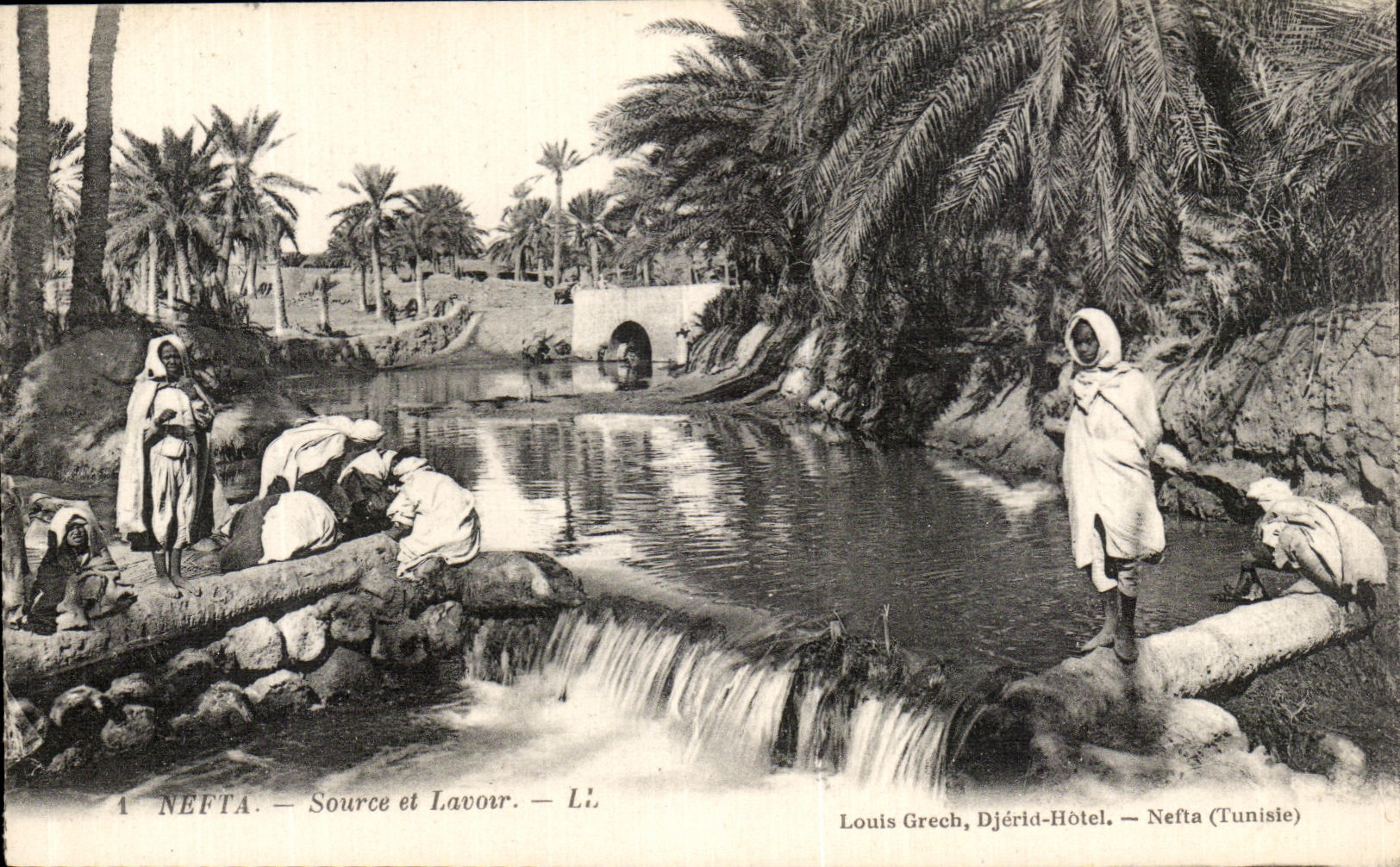 CPA Nefta Source et Lavoir Tunisie